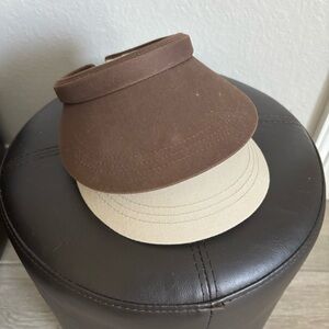 Brown and Beige Visors